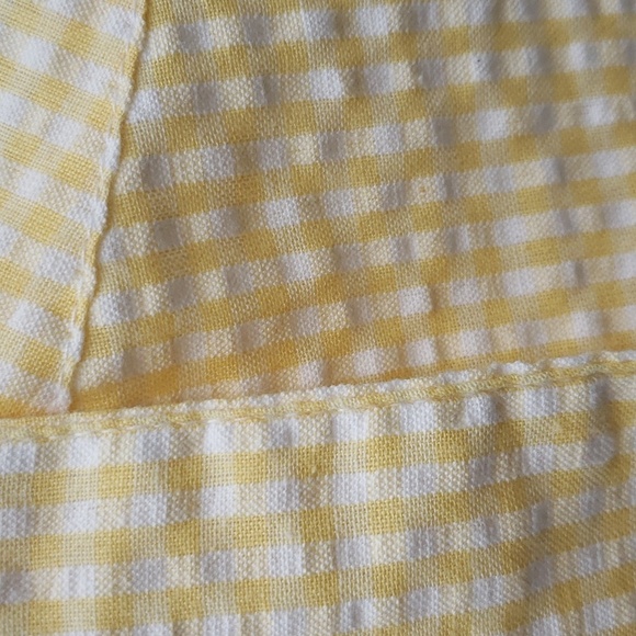 Sim & Sam NWT Sleeveless Button Front Yellow and White Check Top - Picture 6 of 6